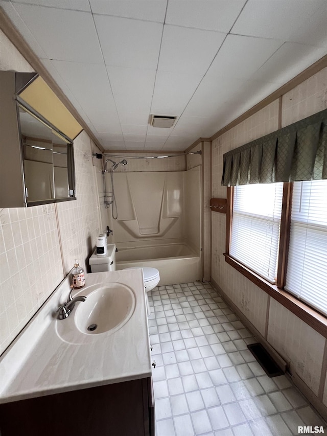 202 N Wilson St, Anna, IL 62906 - bathroom with shower / bathtub combination, vanity, and tile patterned floors