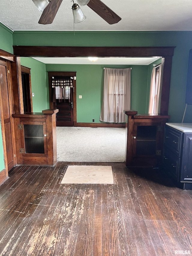 202 N Wilson St, Anna, IL 62906 - unfurnished living room featuring hardwood / wood-style flooring and a ceiling fan