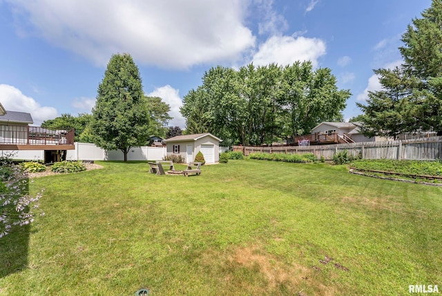 303 S Park View Dr, Park View, IA 52748 - fenced backyard featuring an outdoor structure
