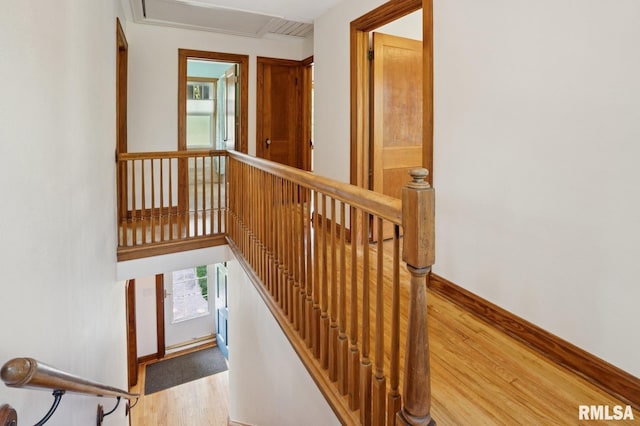 1928 Elm St, Davenport, IA 52803 - stairs with wood finished floors and baseboards