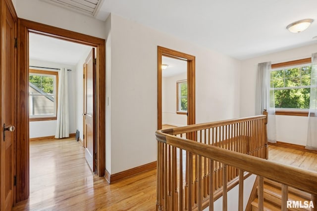 1928 Elm St, Davenport, IA 52803 - hall featuring an upstairs landing and light wood finished floors