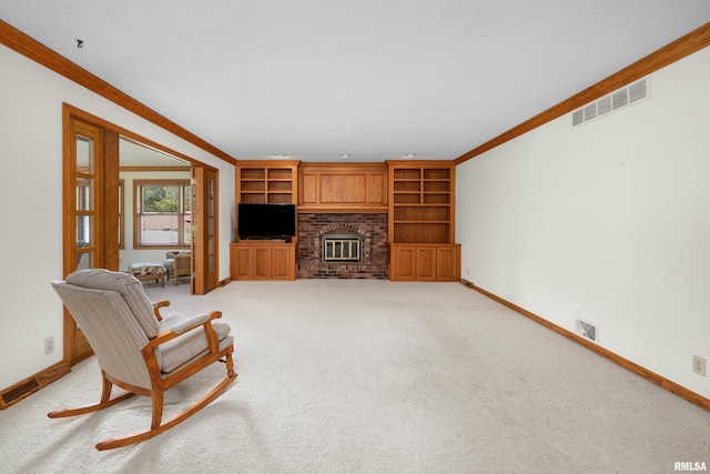 2303 Wynnewood Ct, Davenport, IA 52807 - living room featuring light colored carpet and a fireplace