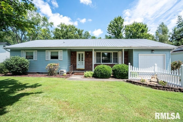 206 Patricia Ln, West Frankfort, IL 62896 - single story home featuring a garage and covered porch