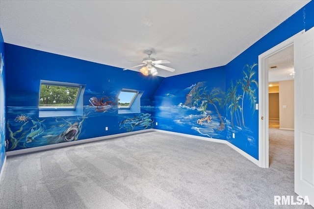 1 S Shore Ln, Rapids City, IL 61278 - carpeted empty room with a ceiling fan and a textured ceiling
