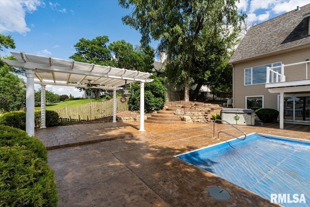 1 S Shore Ln, Rapids City, IL 61278 - view of patio with a pergola and a hot tub