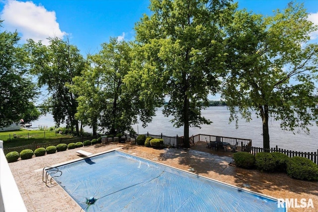 1 S Shore Ln, Rapids City, IL 61278 - view of pool with a diving board and a water view