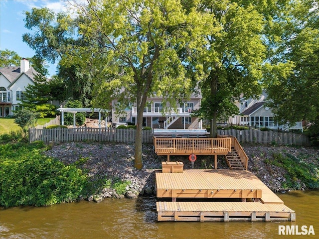 1 S Shore Ln, Rapids City, IL 61278 - dock featuring a water view and stairs