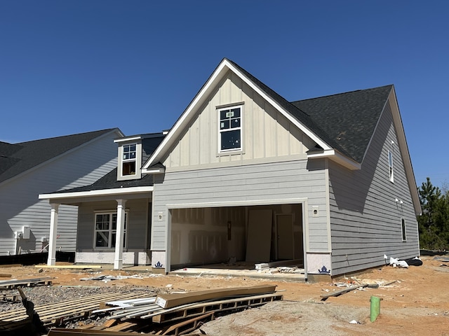 view of front facade featuring board and batten siding