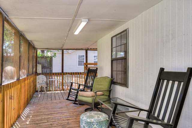 view of sunroom