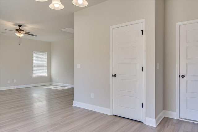 610 Turtle Crk Ln, Harlem, GA 30814 - unfurnished room featuring a ceiling fan, light wood-style floors, and baseboards