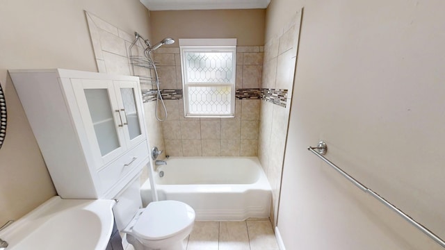 1443 Spring Hill Ter, Augusta, GA 30904 - full bathroom with shower / bathtub combination, tile patterned floors, and toilet