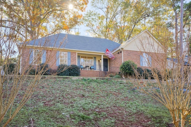 view of front of home with a porch