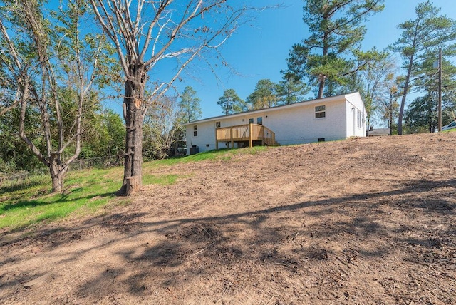 exterior space featuring a deck