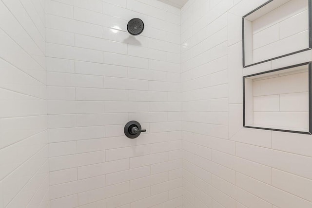 room details with a tile shower