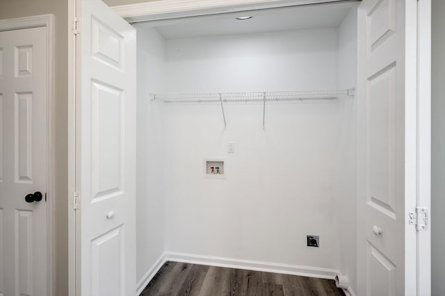 1178 Huntly Cir, Thomson, GA 30824 - washroom with washer hookup, dark wood-style flooring, and electric dryer hookup