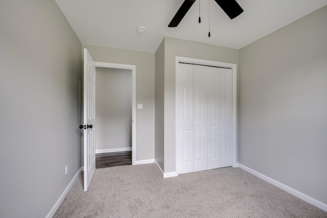 1178 Huntly Cir, Thomson, GA 30824 - unfurnished bedroom with carpet, a closet, and a ceiling fan