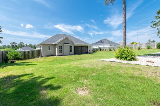 1190 Tralee Dr, Beech Island, SC 29842 - fenced backyard with a sunroom