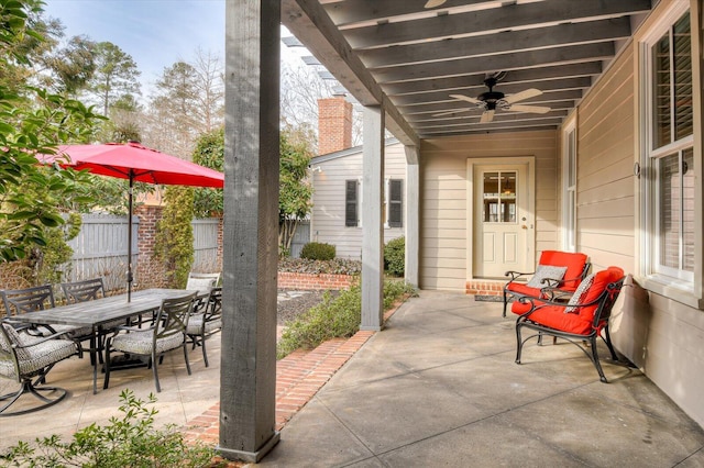 721 Bishops Cir, Evans, GA 30809 - view of patio featuring ceiling fan