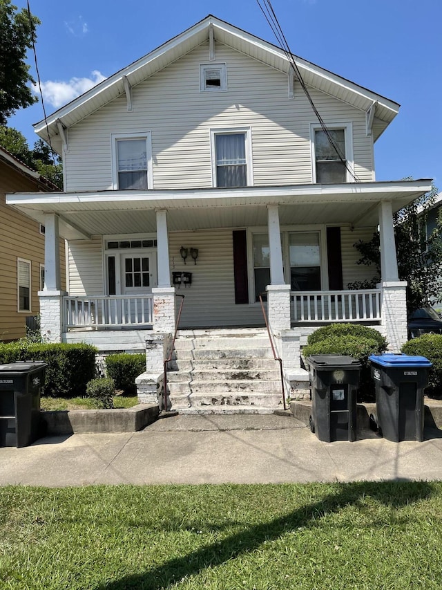 view of front of house featuring covered porch