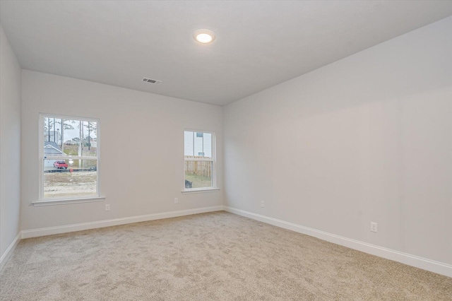 carpeted empty room featuring a wealth of natural light