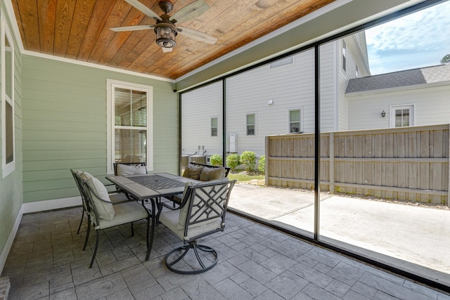 910 Ellis Ln, Evans, GA 30809 - sunroom / solarium featuring ceiling fan and outdoor dining space