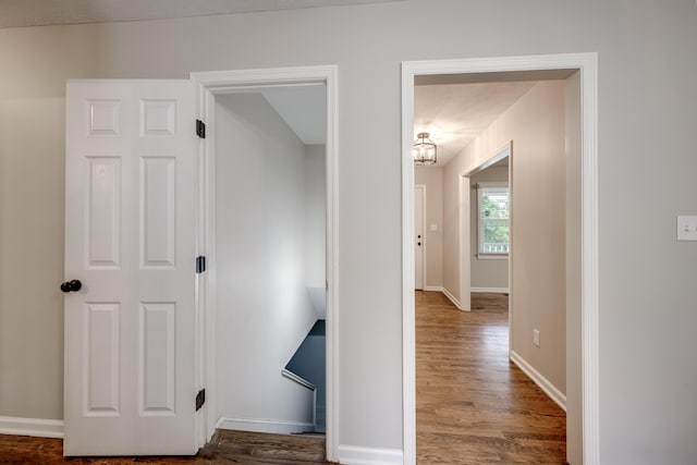 621 Cambridge Rd, Augusta, GA 30909 - hall featuring dark wood finished floors and baseboards