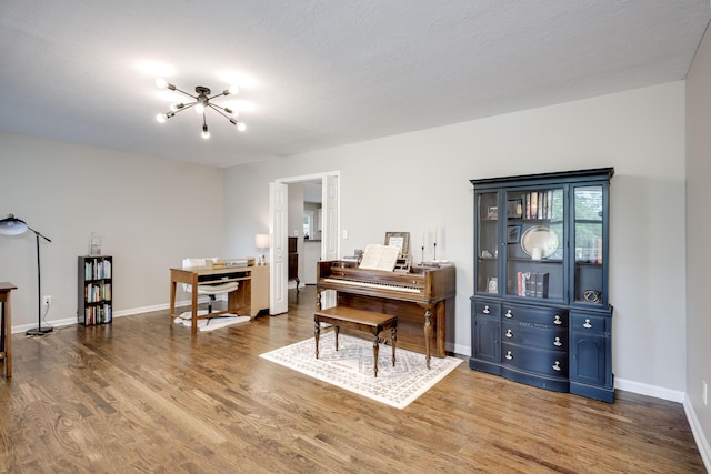 621 Cambridge Rd, Augusta, GA 30909 - office featuring wood finished floors and a chandelier