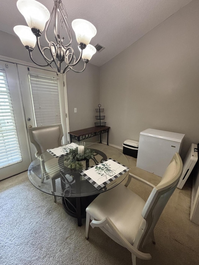 1405 E Thorpe Ln, Aiken, SC 29801 - carpeted dining room featuring a chandelier