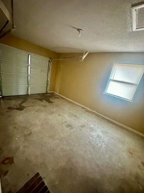 garage with baseboards