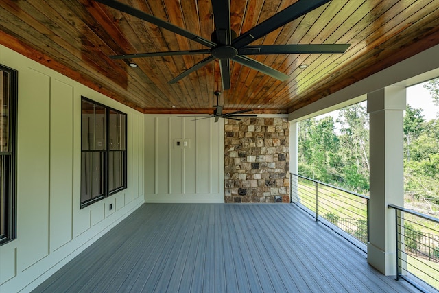 811 Audubon Way, Evans, GA 30809 - deck featuring a ceiling fan