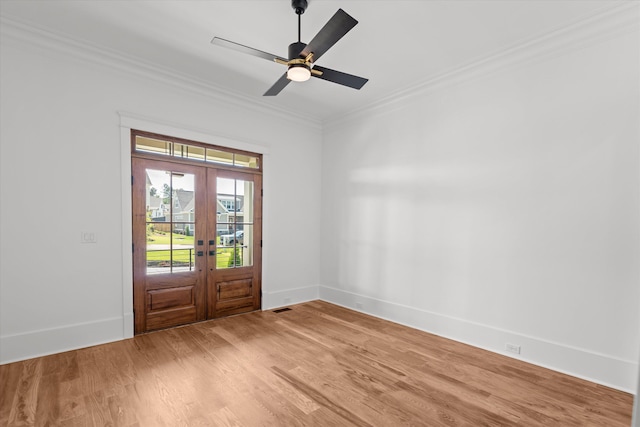 811 Audubon Way, Evans, GA 30809 - foyer featuring ornamental molding, light wood-style flooring, and french doors
