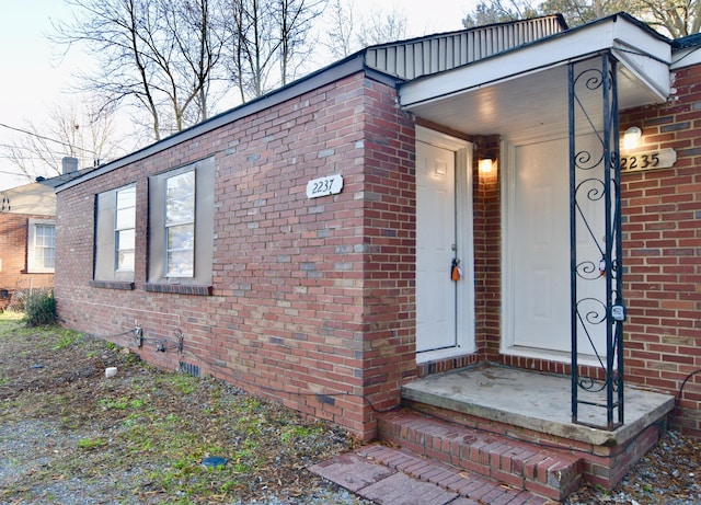 view of doorway to property