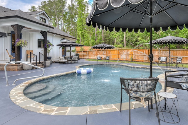 3121 Carillon Way, Evans, GA 30809 - view of swimming pool with a fenced backyard and a patio area
