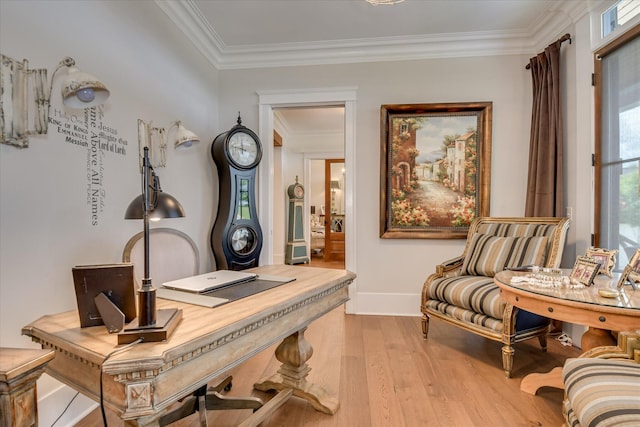 3121 Carillon Way, Evans, GA 30809 - office space featuring light wood finished floors, crown molding, plenty of natural light, and baseboards