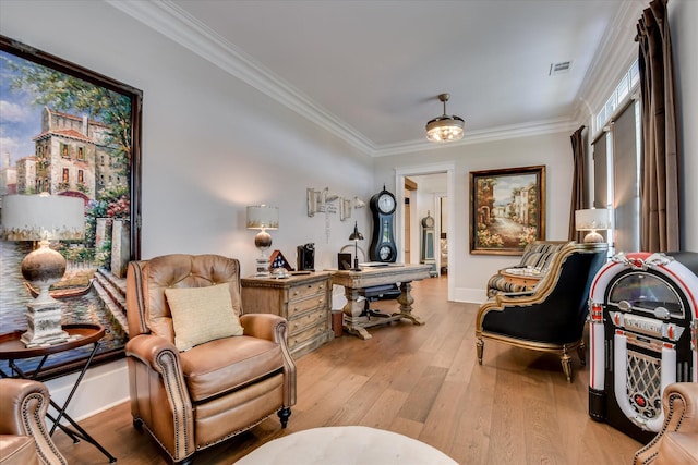 3121 Carillon Way, Evans, GA 30809 - sitting room featuring crown molding, light wood finished floors, and baseboards
