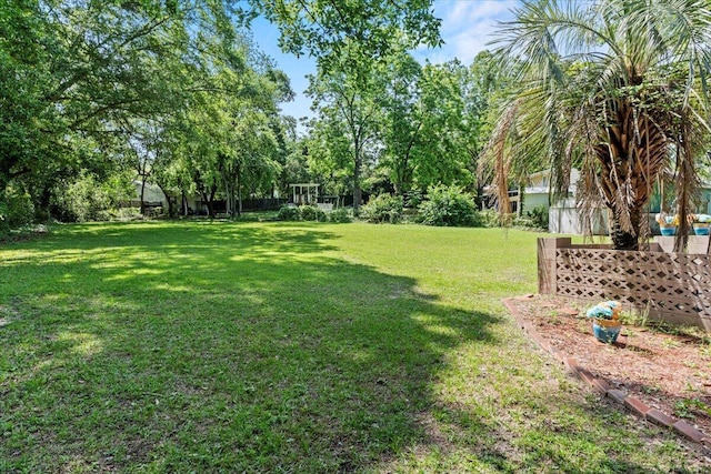 view of grassy yard