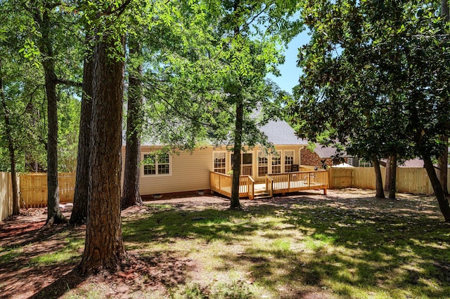 4690 Red Leaf Way, Augusta, GA 30907 - view of yard with a deck