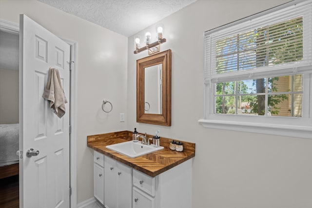 4690 Red Leaf Way, Augusta, GA 30907 - bathroom with vanity, baseboards, and a textured ceiling