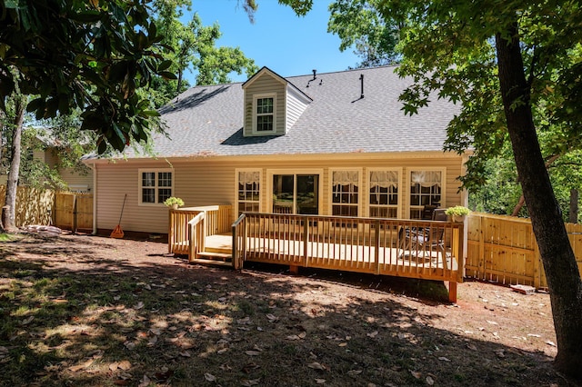 4690 Red Leaf Way, Augusta, GA 30907 - back of house with a shingled roof and a deck
