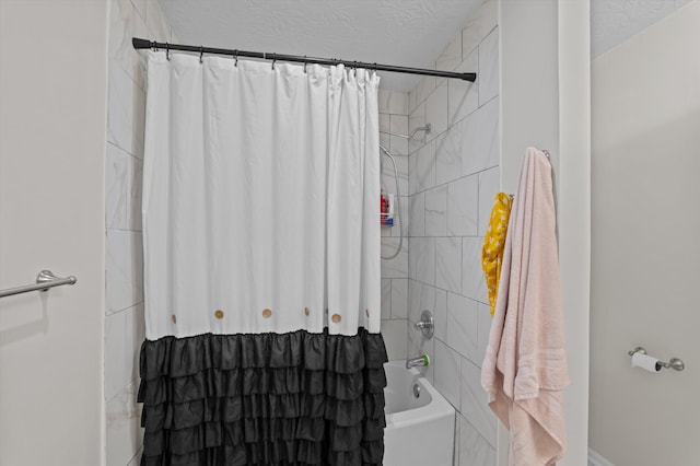 4690 Red Leaf Way, Augusta, GA 30907 - bathroom featuring a textured ceiling and shower / bath combo