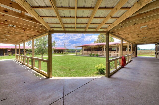 view of horse barn