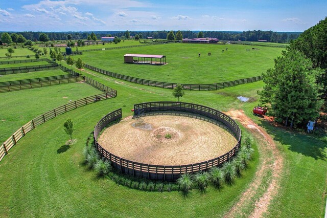 drone / aerial view featuring a rural view