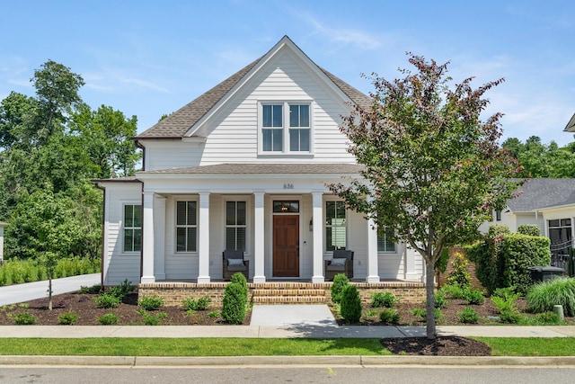 636 Railroad Ave, North Augusta, SC 29841 - view of front of home featuring a porch and roof with shingles