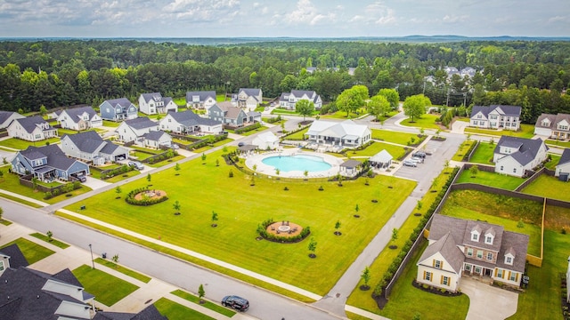 856 Whitney Shoals Rd, Evans, GA 30809 - aerial perspective of suburban area with a pool and a heavily wooded area