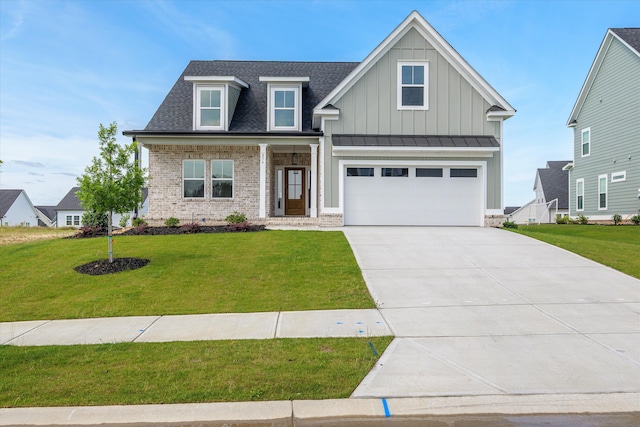 856 Whitney Shoals Rd, Evans, GA 30809 - craftsman-style home featuring board and batten siding, a garage, concrete driveway, and a front lawn