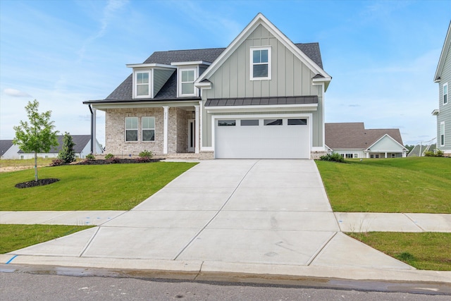 856 Whitney Shoals Rd, Evans, GA 30809 - craftsman inspired home with board and batten siding, a garage, concrete driveway, and a front yard
