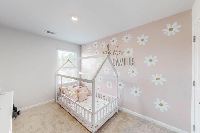 950 Quaint Parish Cir, Graniteville, SC 29829 - carpeted bedroom with baseboards, wallpapered walls, and visible vents