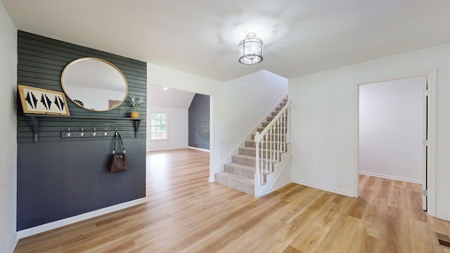 122 Ehrlich Farm Rd, Swainsboro, GA 30401 - staircase with wood finished floors and baseboards