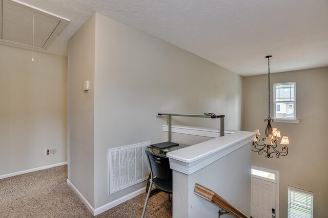office area featuring carpet floors