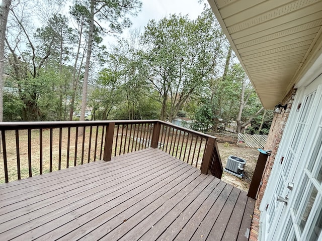 deck featuring central AC